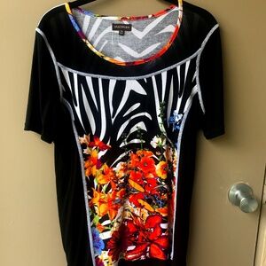Multiples Sheer Graphics Top Size PM